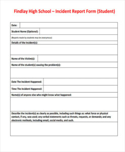 42 Free Incident Report Templates PDF Word Free Premium Templates