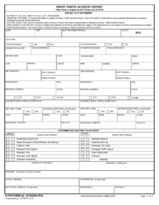 51 FW Form 42 Download Fillable PDF Or Fill Online Minor Traffic