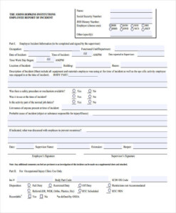 53 Incident Report Templates PDF Word