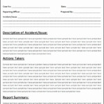 7 Accident Report Template SampleTemplatess SampleTemplatess