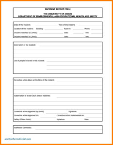 7 Free Incident Report Form 952 Limos With Regard To Customer