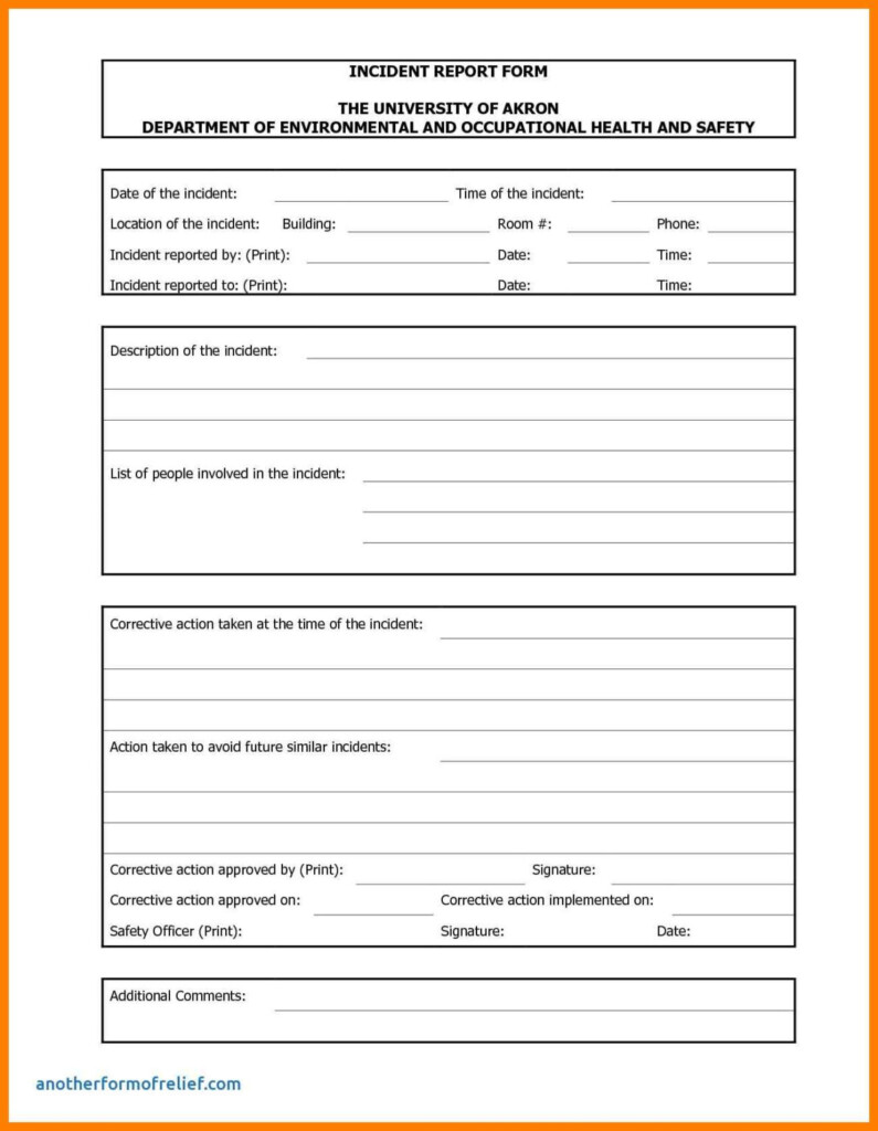 7 Free Incident Report Form 952 Limos With Regard To Customer 