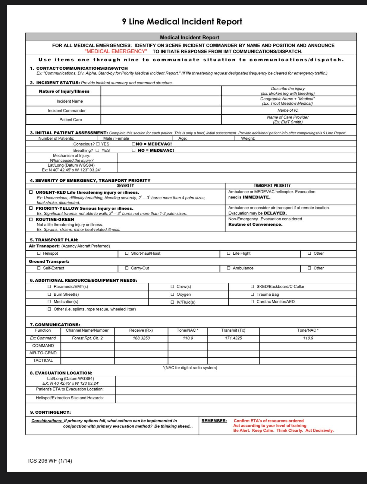 9 Line Medevac Card Example Stefanie Beale