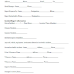 A Hotel Incident Report Form Is Usually Prepared To Report The Incident
