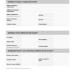 Accident Form Template For RIDDOR Free Download