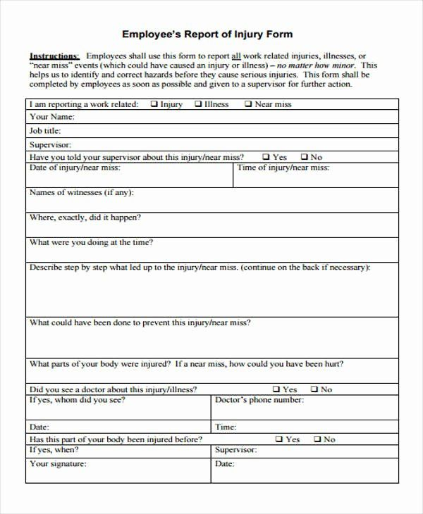 Accident Incident Reporting Form Template Inspirational 29 Accident 