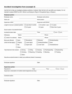 Accident Incident Reporting Form Template New Accident And Incident