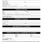 Accident Injury Report Form Black And White Download Printable PDF