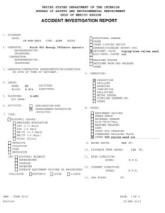 ACCIDENT INVESTIGATION REPORT BSEE