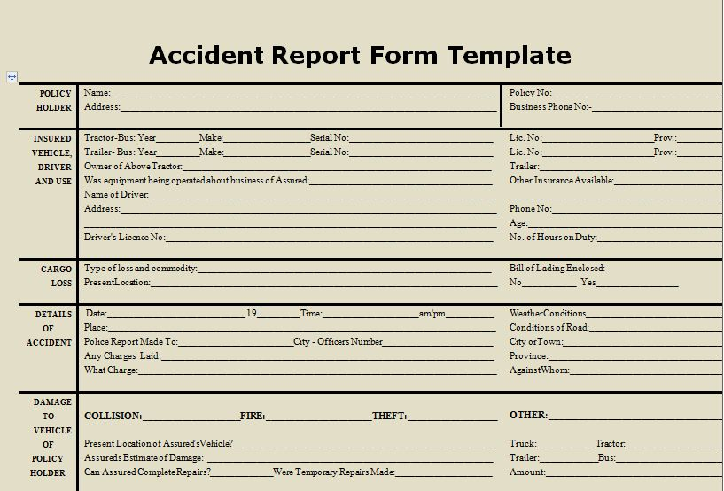 Accident Reporting Form Template Awesome Download Accident Report Form