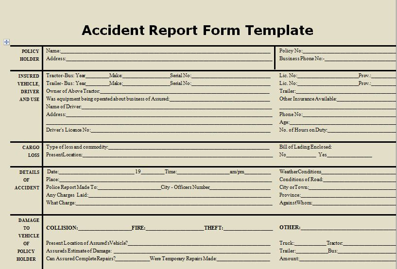 Accident Reporting Form Template Awesome Download Accident Report Form 