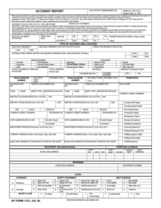 AF Form 1315 Download Fillable PDF Or Fill Online Accident Report