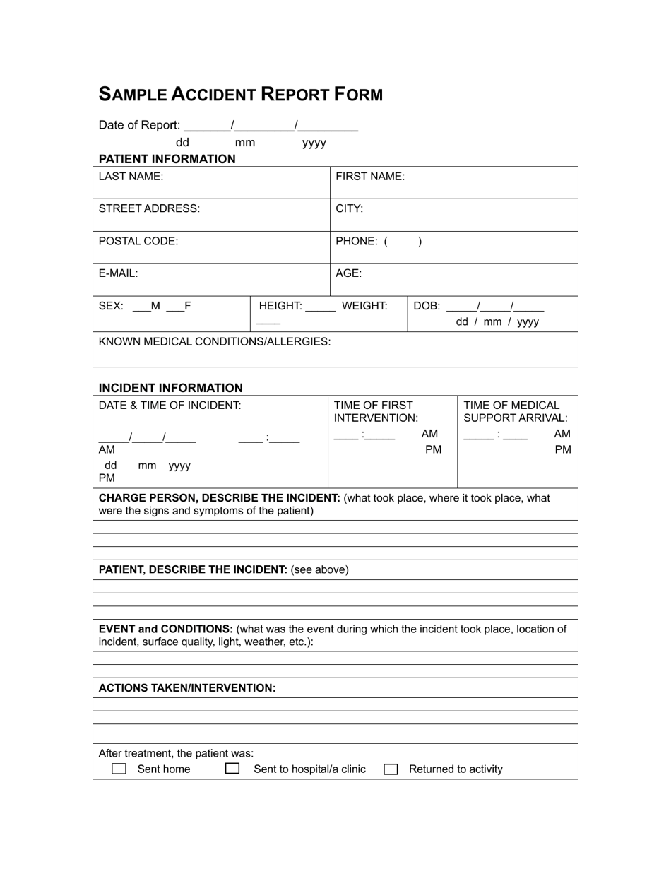 Alcohol Incident Report Form Download Printable Pdf Templateroller 