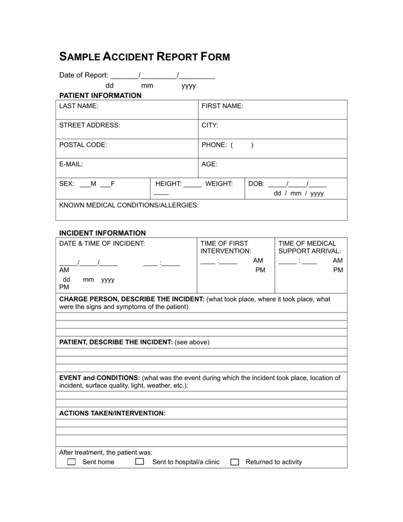 Alcohol Incident Report Form Download Printable Pdf Templateroller 