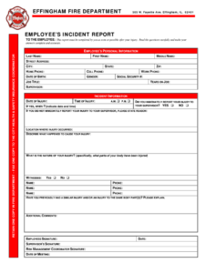 Ambulance Incident Report Fill Online Printable Fillable Blank