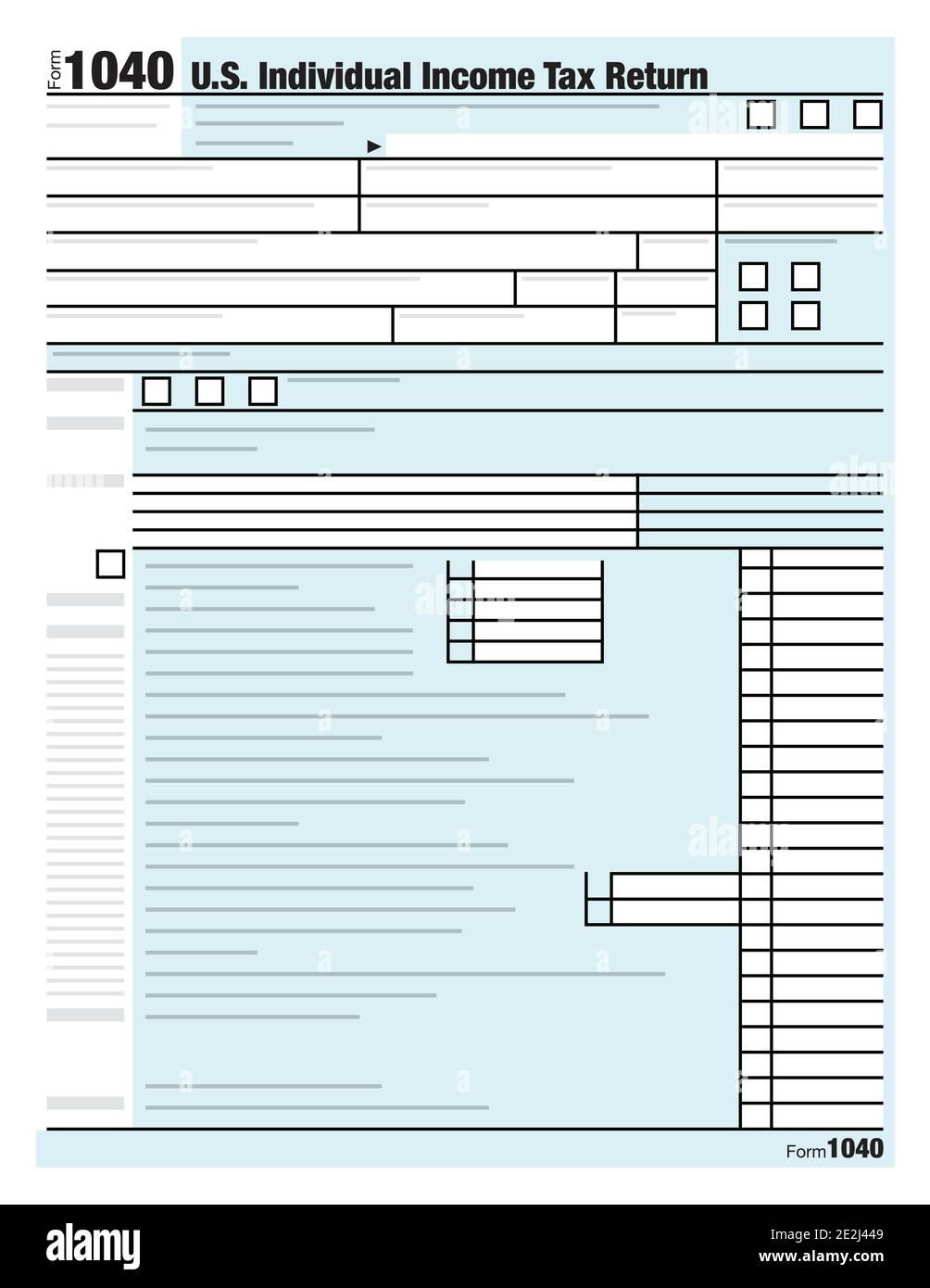 An Illustration Of The Form Used For The United States Individual 