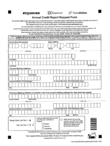 Annual Credit Report Request Form Fillable Fill Online Printable