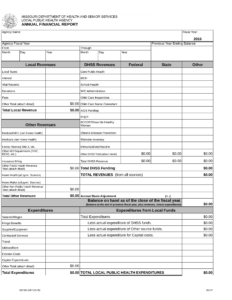 Annual Financial Report Template Word