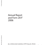 Annual Report And Form 20 F 2006 British Telecommunications Plc