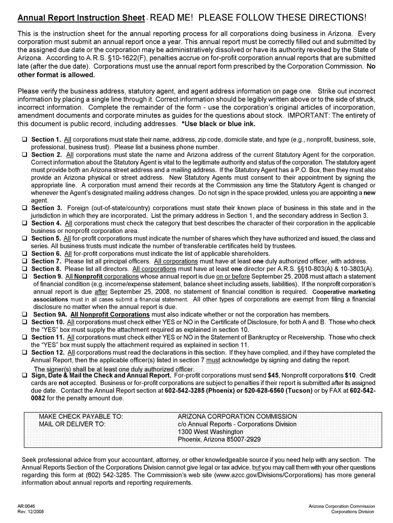 Az Corporation Commission Forms Fill Out And Sign Printable PDF 