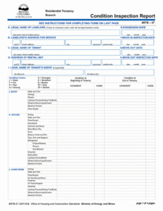 BC Rental Condition Inspection Report RTB 27 EZ Landlord Forms