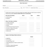 Behavioral Emergency Incident Report Form How To Create A Behavioral