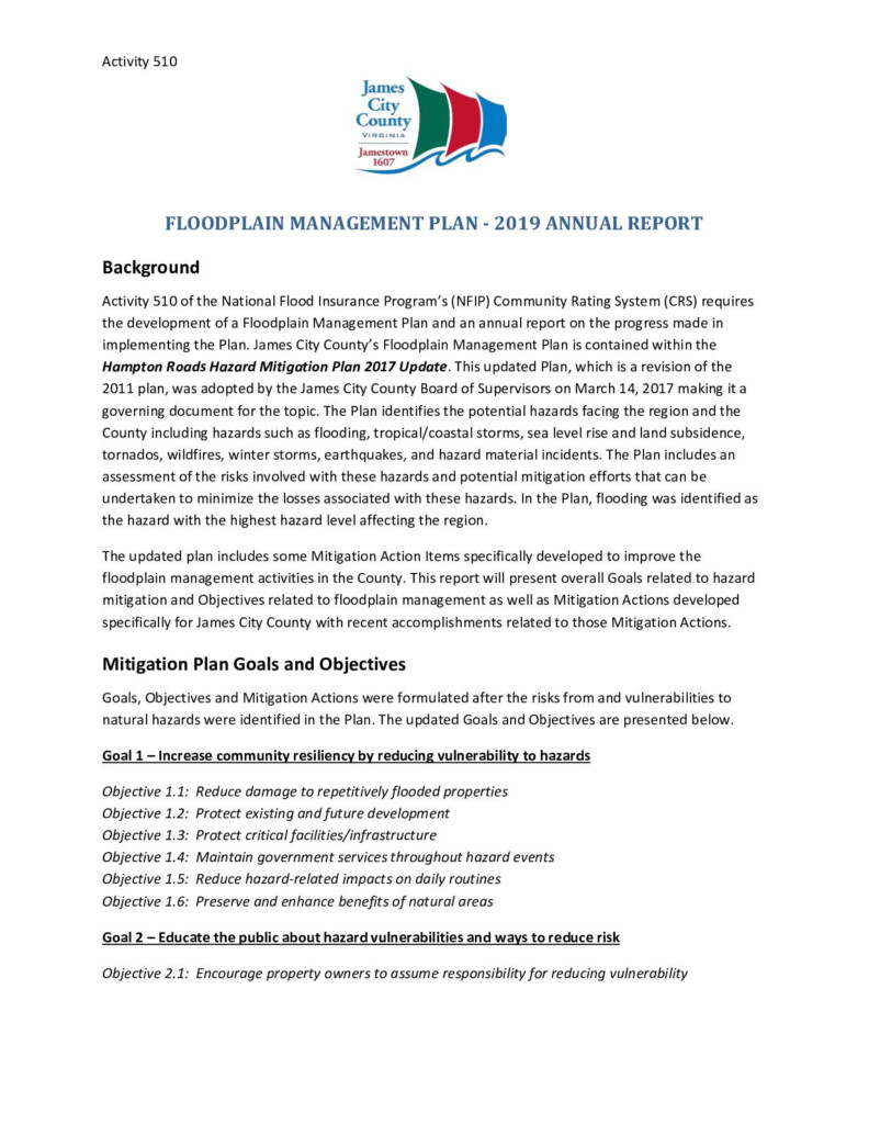 Calam o Floodplain Management 2019 Annual Report