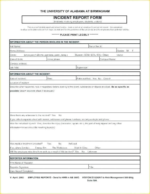 Car Accident Police Report Form