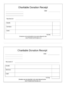 Charitable Donation Receipt Template FREE DOWNLOAD Aashe