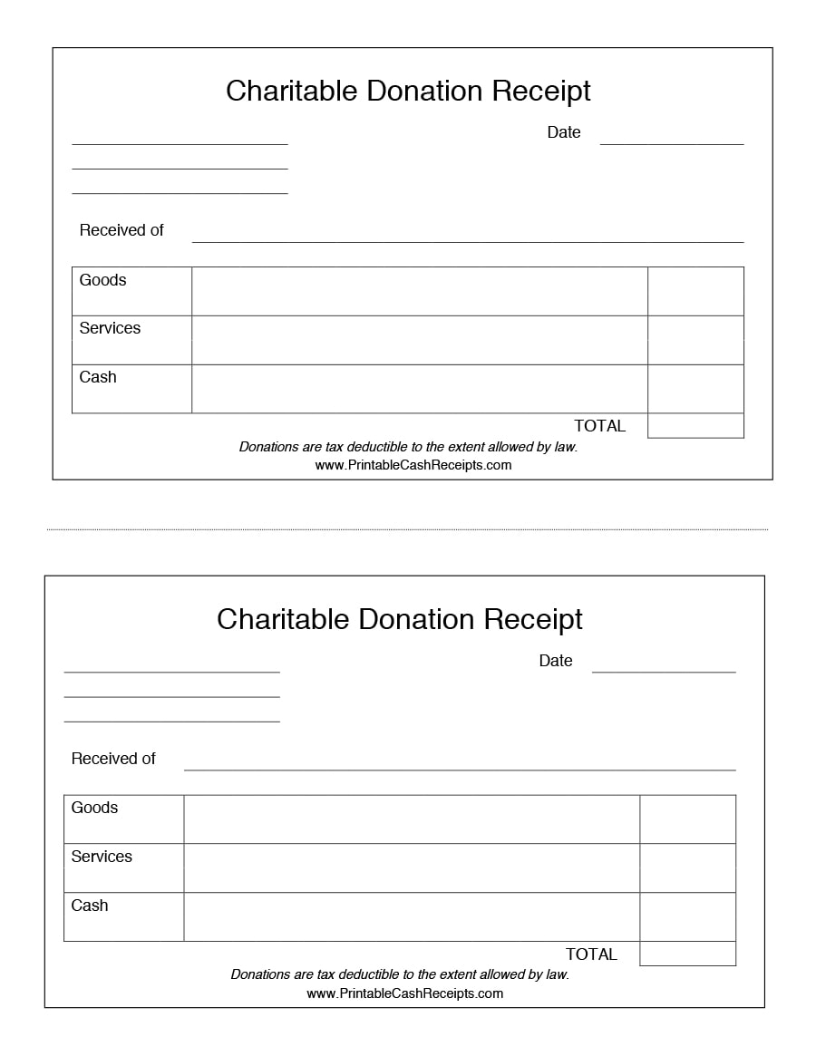 Charitable Donation Receipt Template FREE DOWNLOAD Aashe