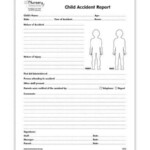 Child Accident Report Forms Nursery Resources Childcare Incident