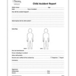 Child Accident Report Forms Nursery Resources Childminding Daycare