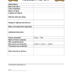 Childcare Accident Report Template Download Printable PDF Templateroller