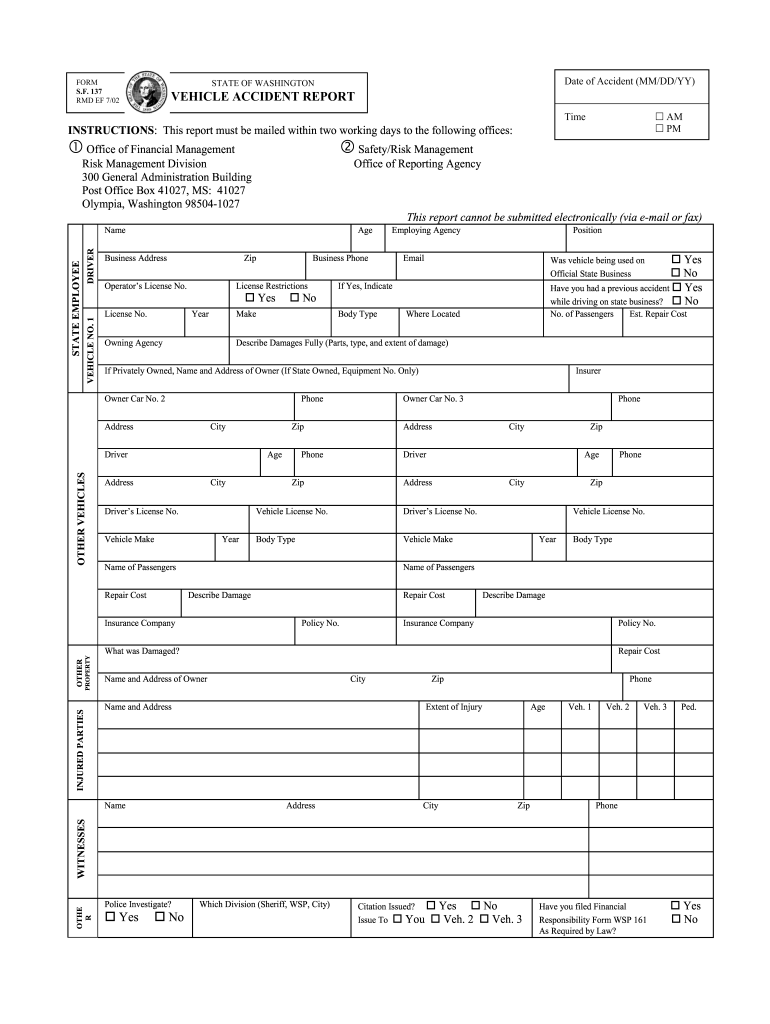 Collision Report Form Wsp 161 Fill Out Sign Online DocHub