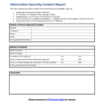 Computer Incident Report Template