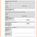 Construction Accident Report Form Sample Work Report With Regard To