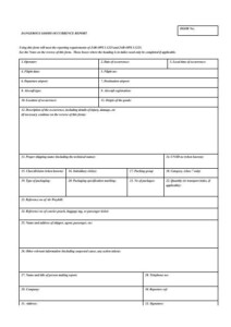 DANGEROUS GOODS OCCURRENCE REPORT