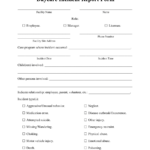 Daycare Incident Report Form Download Printable PDF Templateroller