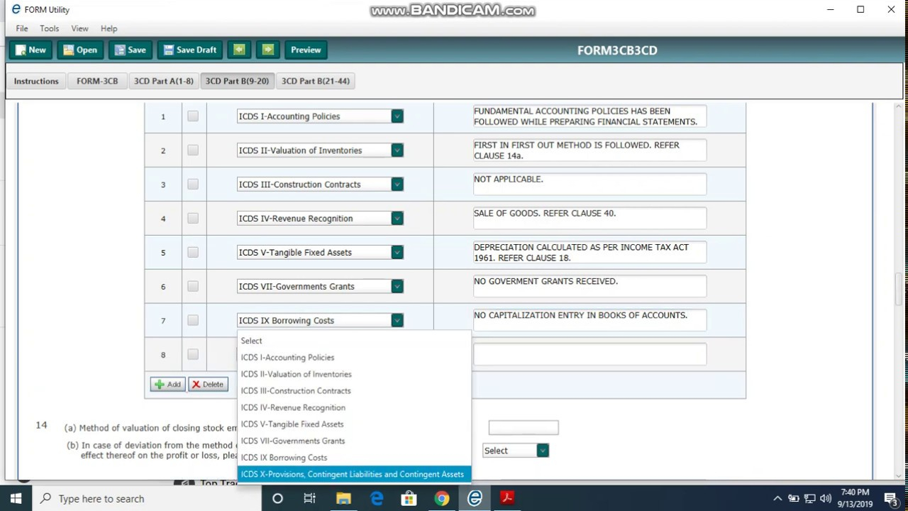 DISCLOSURES AS PER ICDS IN TAX AUDIT REPORT FORM 3CD YouTube