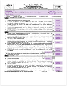 Download Form 8615 Tax For Children Who Has Unearned Income