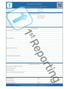 Downloadable Employee Injury Report Form For Timely Reporting 1st