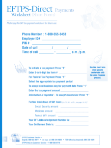 Eftps Worksheet Fill Out Sign Online DocHub