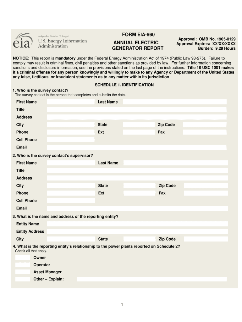 Eia Form Fill Online Printable Fillable Blank PDFfiller