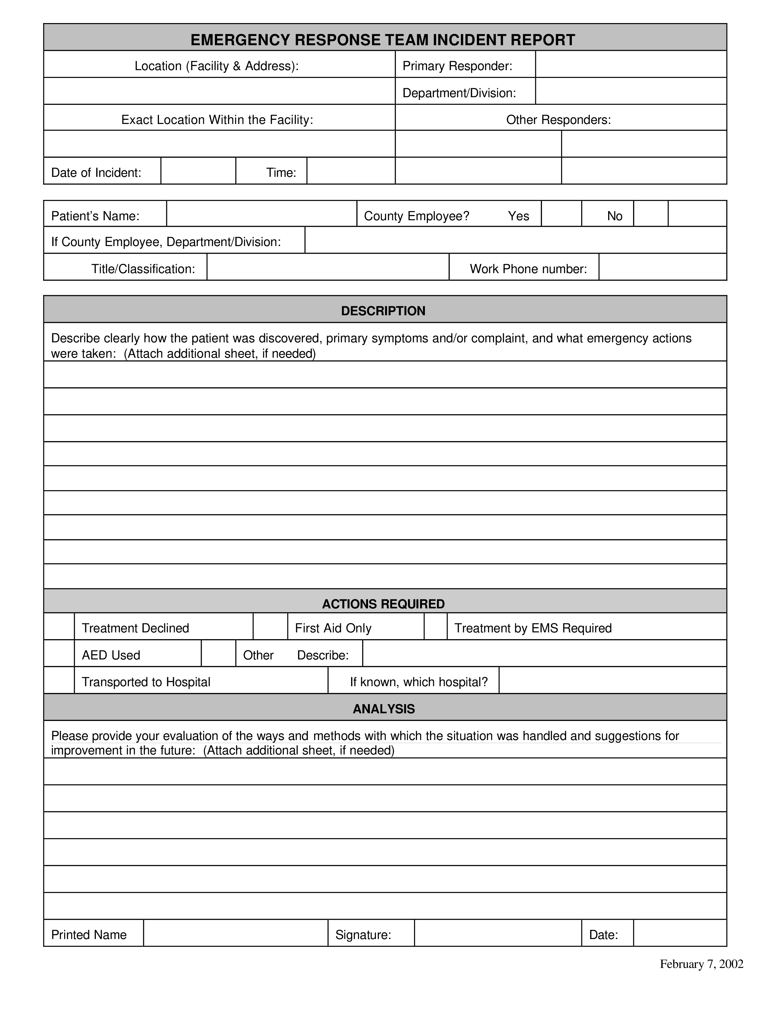 Ems Incident Report Form - ReportForm.net