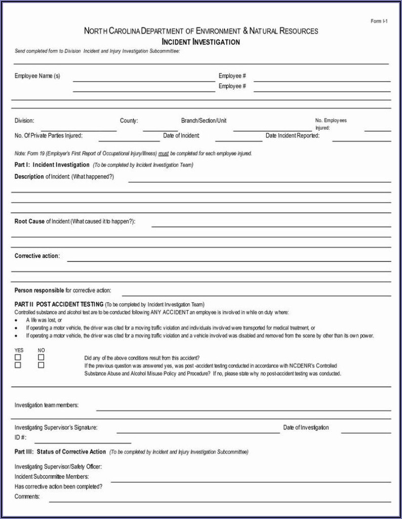 Employee Accident Report Template Word Templates Resume Template 