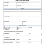 Employee Incident Report Is Your Company In Need For An Employee