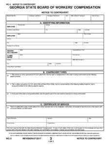 Employer s First Report Of Injury Or Occupational Disease State Form