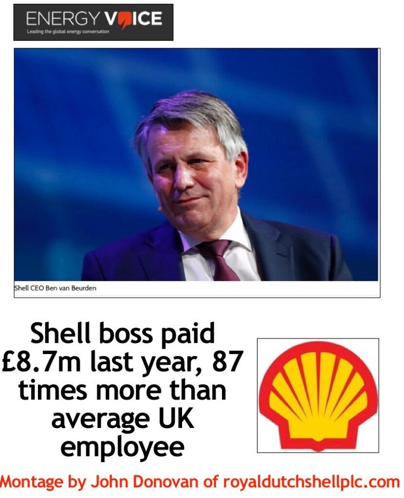 EnergyVoice Shell Boss Paid 8 7m Last Year 87 Times More Than 