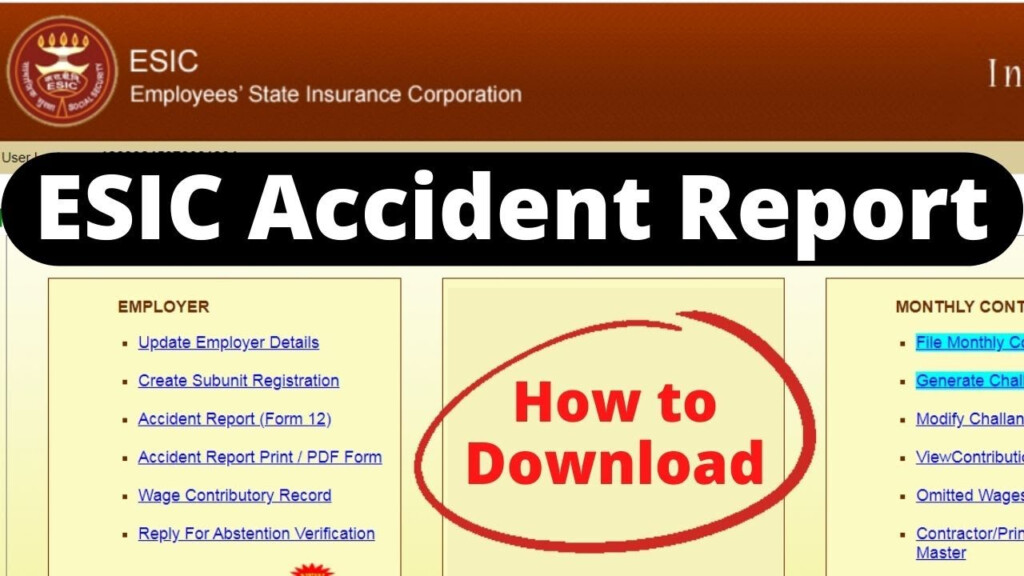 ESIC Accident Report Form 12 Download How To Download ESI Accident 