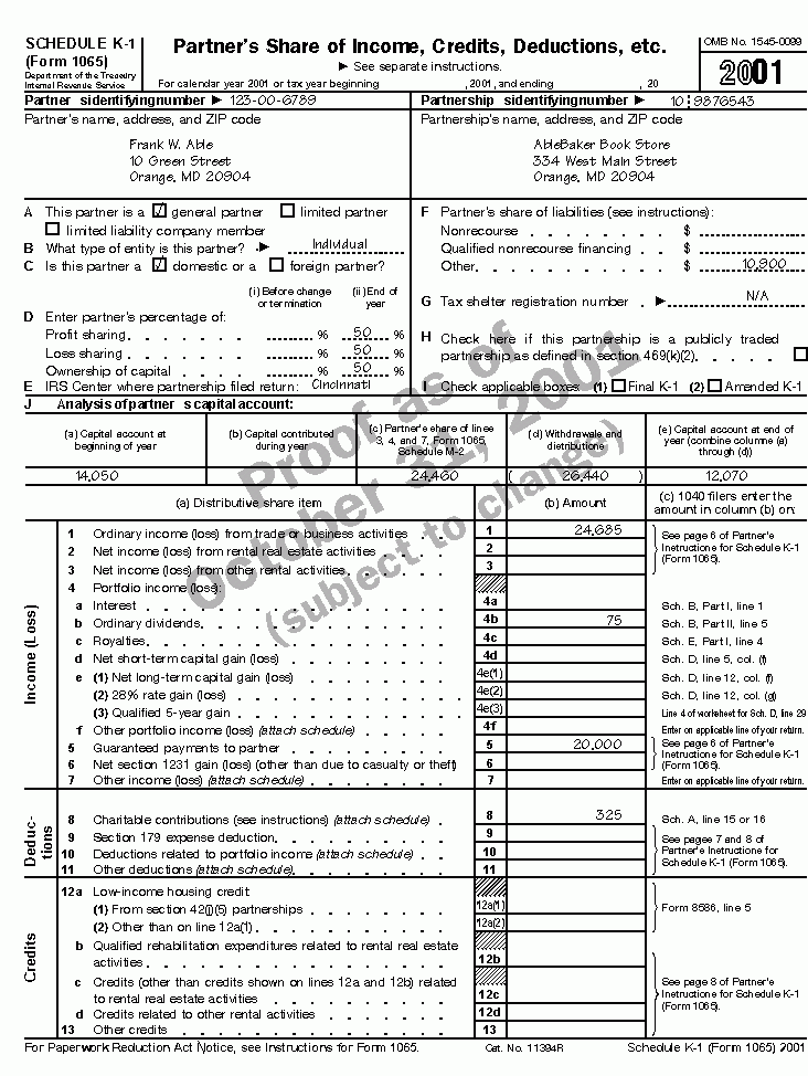 Example Form 1065 Filled Out Docfer